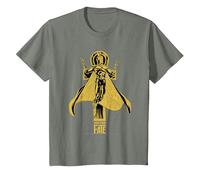 DC Comics Black Adam Dr Fate Hovering Camiseta T-Shirt, Youth, Olive Heather, X-Small