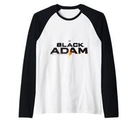 DC Comics Black Adam Lightning Logo Raglan Baseball Tee