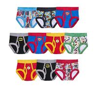 DC Comics Boys' 100% Cotton Briefs with Prints Including Superman, Batman, The Flash, Sizes 2/3t, 4t, 4, 6, 8, 10-Pack Justice League Logo, 2-3 Years (Pack of 10)