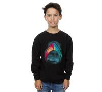 DC Comics Boy's Aquaman Mera Logo Sweatshirt in Black | Size: 9 Years DC Comics Black 9 Years