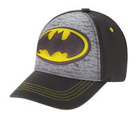 DC Comics Boy's Baseball Cap, Batman Adjustable Toddler 2-4 Hats for Kids Ages 4-7, Black/Grey, Years
