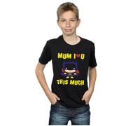 DC Comics Boy's Batgirl Mum I Love You This Much T-Shirt in Black | Size: 3-4 Years DC Comics Black 3-4 Years
