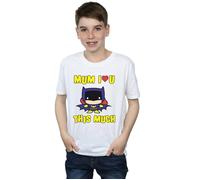 DC Comics Boy's Batgirl Mum I Love You This Much T-Shirt in White | Size: 3-4 Years DC Comics White 3-4 Years