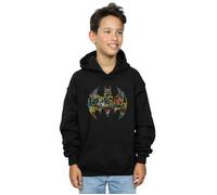 DC Comics Boy's Batman Batgirl Logo Collage Hoodie in Black | Size: 3-4 Years DC Comics Black 3-4 Years