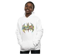DC Comics Boy's Batman Batgirl Logo Collage Hoodie in White | Size: 3-4 Years DC Comics White 3-4 Years