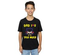 DC Comics Boy's Batman Dad I Love You This Much T-Shirt in Black | Size: 5-6 Years DC Comics Black 5-6 Years