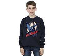 DC Comics Boys Batman Into Action Sweatshirt Navy Blue 3-4 Years