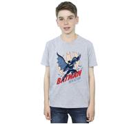 DC Comics Boy's Batman Into Action T-Shirt in Grey | Size: 9 Years DC Comics Grey 9 Years