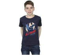 DC Comics Boy's Batman Into Action T-Shirt in Navy | Size: 7-8 Years DC Comics Navy 7-8 Years