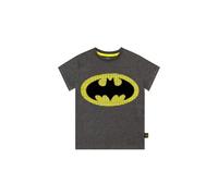 DC Comics Boy's Batman Logo T-Shirt in Grey | Size: 10-11 Years DC Comics Grey 10-11 Years