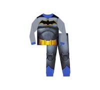 DC Comics Boy's Batman Long Pyjama Set in Grey | Size: 8-9 Years DC Comics Grey 8-9 Years