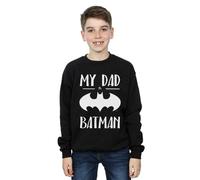 DC Comics Boy's Batman My Dad Is Batman Sweatshirt in Black | Size: 3-4 Years DC Comics Black 3-4 Years