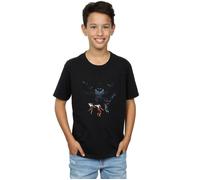 DC Comics Boy's Batman Shadow Bats T-Shirt in Black | Size: 7-8 Years DC Comics Black 7-8 Years