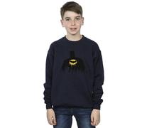 DC Comics Boy's Batman Shadow Paint Sweatshirt in Navy | Size: 7-8 Years DC Comics Navy 7-8 Years