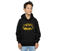 DC Comics Boys Batman Spray Logo Hoodie 5-6 Years Black