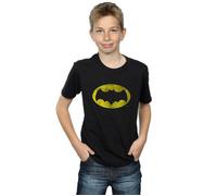 DC Comics Boy's Batman TV Series Distressed Logo T-Shirt in Black | Size: 7-8 Years DC Comics Black 7-8 Years