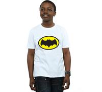 DC Comics Boy's Batman TV Series Logo T-Shirt in White | Size: 5-6 Years DC Comics White 5-6 Years