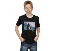 DC Comics Boy's Batman TV Series Surfing Logo T-Shirt in Black | Size: 3-4 Years DC Comics Black 3-4 Years