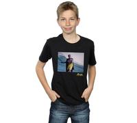 DC Comics Boy's Batman TV Series Surfing Logo T-Shirt in Black | Size: 7-8 Years DC Comics Black 7-8 Years