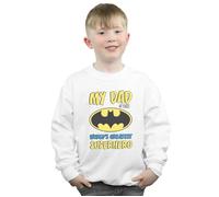 DC Comics Boy's Batman World´s Greatest Superhero Sweatshirt in White | Size: 12-13 Years DC Comics White 12-13 Years