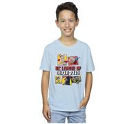DC Comics Boy's DC League Of Super-Pets Profile T-Shirt in Baby Blue | Size: 5-6 Years DC Comics Baby Blue 5-6 Years