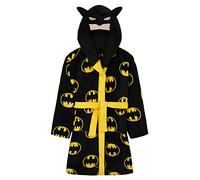 DC Comics Boys Dressing Gown Kids Hooded Fleece Batman Robe (5-6 Years, Black)