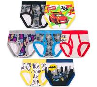 DC Comics Boys' Exclusive Batwheels 100% Cotton Briefs with Batmobile, Redbird & Battruck, 2/3t & 4t Underwear, 7-Pack Bat Wheels, 2-3 Years (Pack of 7)