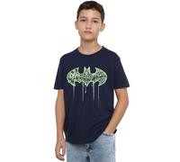 DC Comics Boy's Graffiti Logo T-Shirt in Navy | Size: 7-8 Years DC Comics Navy 7-8 Years