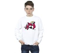 DC Comics Boy's Harley Quinn Rollerskates Sweatshirt in White | Size: 5-6 Years DC Comics White 5-6 Years