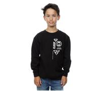 DC Comics Boy's Justice League Chest Icons Sweatshirt in Black | Size: 9 Years DC Comics Black 9 Years