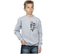 DC Comics Boy's Justice League Chest Icons Sweatshirt in Grey | Size: 7-8 Years DC Comics Grey 7-8 Years