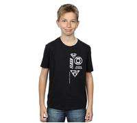 DC Comics Boy's Justice League Chest Icons T-Shirt in Black | Size: 5-6 Years DC Comics Black 5-6 Years