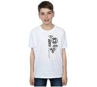 DC Comics Boy's Justice League Chest Icons T-Shirt in White | Size: 9 Years DC Comics White 9 Years
