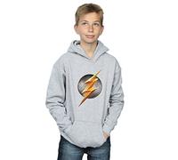 DC Comics Boys Justice League Movie Flash Emblem Hoodie 9-11 Years Sport Grey