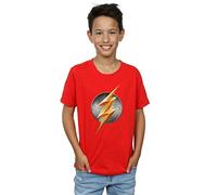 DC Comics Boys Justice League Movie Flash Emblem T-Shirt 5-6 Years Red