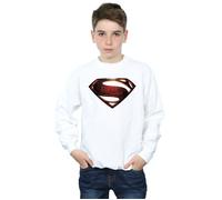 DC Comics Boy's Justice League Movie Superman Emblem Sweatshirt in White | Size: 12-13 Years DC Comics White 12-13 Years