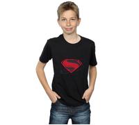 DC Comics Boy's Justice League Movie Superman Logo T-Shirt in Black | Size: 12-13 Years DC Comics Black 12-13 Years