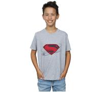 DC Comics Boy's Justice League Movie Superman Logo T-Shirt in Grey | Size: 5-6 Years DC Comics Grey 5-6 Years