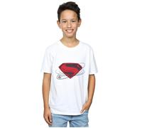 DC Comics Boy's Justice League Movie Superman Logo T-Shirt in White | Size: 12-13 Years DC Comics White 12-13 Years