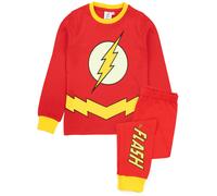 DC Comics The Flash Pyjamas For Boys | Kids Glow In The Dark Superhero Costume | T-Shirt & Legging Bottoms Pjs 9-10 Years Red
