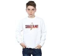 DC Comics Boy's Shazam Movie Logo Sweatshirt in White | Size: 7-8 Years DC Comics White 7-8 Years