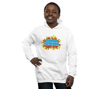 DC Comics Boy's Super Powers Logo Hoodie in White | Size: 5-6 Years DC Comics White 5-6 Years