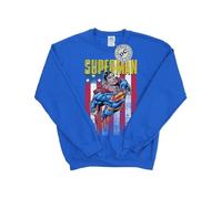 DC Comics Boys Superman Flight Sweatshirt 7-8 Years Royal Blue