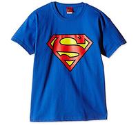 DC Comics Boy's Superman Logo - Boys T-Shirt T Shirt, Royal Blue, 7 Years UK