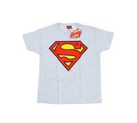 Dc Comics Boys Superman Logo T-Shirt (Heather Grey) Cotton - Size 5-6Y