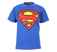 DC Comics Boy's Superman Logo T-Shirt, Royal Blue, 12-14 Years