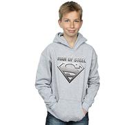 DC Comics Boys Superman Man of Steel Shield Hoodie 9-11 Years Sport Grey