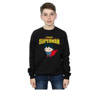 DC Comics Boy's Superman My Dad Is My Hero Sweatshirt in Black | Size: 12-13 Years DC Comics Black 12-13 Years