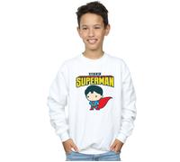 DC Comics Boy's Superman My Dad Is My Hero Sweatshirt in White | Size: 7-8 Years DC Comics White 7-8 Years