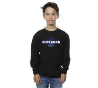 DC Comics Boy's Superman Out Of This World Sweatshirt in Black | Size: 9 Years DC Comics Black 9 Years